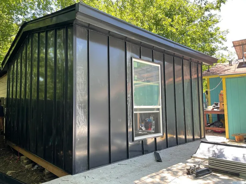 Black standing seam metal wall panels for Metal Roof Installation in Southeast Arcadia